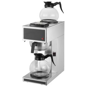VEVOR Commercial Drip Coffee Maker, 12 Cups Coffee-Maker Machine with 2 Glass Carafes and 2 Decanter Warmer Plates