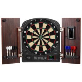 VEVOR Dartboard and Cabinet Set, Ready-to-Play Bundle Dartboard Cabinet Set, Hideaway Cabinet Features Electronic Scoring, Easy Assembly