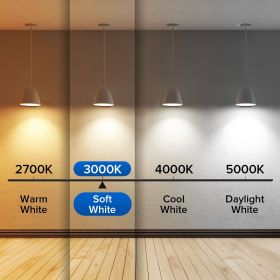 SANSI 60W Equivalent LED Light Bulbs, 22-Year Lifetime,  900 Lumens With Ceramic Technology,  Non-Dimmable, E26 Base, A15 Size, Energy-Efficient (Option: 4pack-3000K)