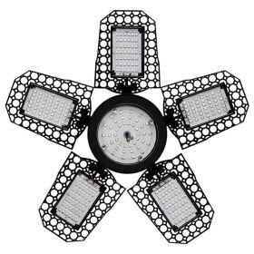 Five Leaf Foldable Transformable LED Plant Light for Greenhouse (Color: As pic show, Type: 252 LEDs)