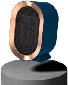 Electric Space Heater - 1200W Energy-Efficient Heater for Indoor Use. This two-speed portable heater fan is perfect for offices (Color: Blue)
