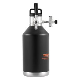 VEVOR Beer Growler Tap System, 128Oz 4L Mini Keg, 304 Stainless Steel Pressurized Beer Growler, Keg Growler with Pressure Display (Capacity: 128 oz, Barrel Craftsmanship: Double Layer Bucket)